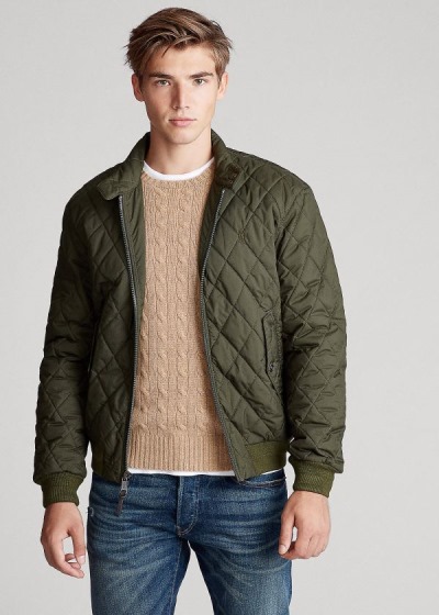 Chaquetas Polo Ralph Lauren Hombre Verde Oliva - Quilted - AHMZG4179